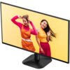 Monitor AOC Q27B35S3 o przekątnej 27 cali z wyświetlaczem o rozdzielczości 2560x1440 pikseli, technologią IPS, częstotliwością odświeżania 120Hz i czasem reakcji 1 ms [MPRT]. Na ekranie widoczne są dwie osoby na żółtym tle, a na obudowie monitora znajduje się logo "AOC".