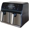 Air Fryer Frytkownica beztłuszczowa UNOLD 58685 z podwójnym koszem Czarno-srebrny Możliwość mycia części w zmywarce Ruszt
