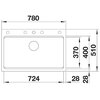 Zlewozmywak BLANCO Etagon 8 525893 Czarny Komora 1 724 x 370 x 220 mm