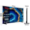 Telewizor TCL 98C809 98'' MINILED 4K 144Hz Google TV Dolby Vision Dolby Atmos HDMI 2.1 Pobór mocy (tryb czuwania) [W] 0.5