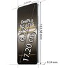 Smartfon z wyświetlaczem o przekątnej 6.77 cala (17.20 cm) i wymiarach 163.58 mm wysokości, 76.02 mm szerokości oraz 8.24 mm grubości. Na ekranie widoczny jest napis "OnePlus Nord CE5".
