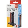 Opakowanie stacji ładującej z napisem "Blade" oraz "CHARGING STATION" przedstawia wizualizację produktu z miejscem na kontrolery. Na opakowaniu widnieje również oznaczenie "for/para N SWITCH 2" oraz ikona z napisem "4 Joy-Con".
