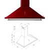 Okap VESTFROST VE-90RSABR Bordowy 745m3/h 66dB klasa A++ Szerokość [cm] 90