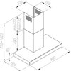 Okap VDB QB 90 Inox/czarne szkło 769m3/h 63dB klasa B Szerokość [cm] 90