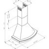 Okap VDB Royal V 60 Biały Niebarwiony 650m3/h 71dB klasa B Szerokość [cm] 60