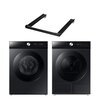 Pralka SAMSUNG BESPOKE AI WW11DB8B95GB QuickDrive 11kg 1400 obr Autodozowanie StayClean + Suszarka SAMSUNG BESPOKE AI DV90DB8845GBU4 z pompą ciepła + Łącznik SAMSUNG SKK-SSV Czarny
