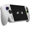 Biała konsola przenośna z dużym ekranem, na którym widoczne są loga ROG i Xbox. Po bokach ekranu znajdują się kolorowe przyciski i joysticki, a na obudowie widnieje napis "ROG".
