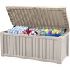 Skrzynia ogrodowa KETER Rockwood Storage Box 570L Kremowy Obróbka Materiał odporny na warunki atmosferyczne