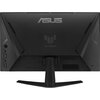 Na zdjęciu widoczny jest tył monitora z logo "ASUS" oraz napisem "TUF GAMING" umieszczonym centralnie. Monitor ma nowoczesny design z wyraźnymi liniami i kształtami na obudowie oraz solidną podstawą.