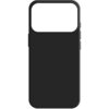 Na zdjęciu znajduje się grafitowe etui na telefon, wykonane z silikonu, z dużym otworem na aparat w górnej części. Etui ma gładką powierzchnię i widoczne przyciski boczne.