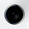 Czarne, okrągłe akcesorium z metaliczną obwódką na białym tle. Produkt to "Nakładka na obiektyw 3MK Hardy Lens Protection Pro do Apple iPhone 17 Czarny".