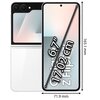 Na zdjęciu widoczny jest biały smartfon z dużym ekranem, na którym znajduje się tekst "6.7” 17.02 cm". Obok ekranu podane są wymiary urządzenia: 165.1 mm i 71.9 mm.