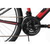 Rower młodzieżowy TRAIL 600 Stal 26 cali dla chłopca Czarno-czerwony Przerzutka tylna marka Shimano