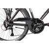 Zdjęcie przedstawia dolną część roweru trekkingowego z widocznym mechanizmem napędowym i łańcuchem. Na osłonie mechanizmu znajduje się napis "SHIMANO", a na ramie roweru widoczny jest napis "X-Road".