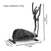 Orbitrek magnetyczny KETTLER Axos Nova P 14kg 39cm Ćwiczone partie mięśni Klatka piersiowa
