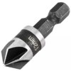 Na zdjęciu znajduje się metalowy fazownik z sześciokątnym uchwytem, na którym widnieje napis "12mm". Produkt ma ciemny korpus z jasnymi, metalicznymi krawędziami tnącymi.