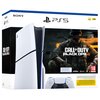 Pudełko zawiera grafikę konsoli PlayStation 5 oraz kontrolera, z logo "SONY" i "PS5" na górze. Widoczna jest także okładka gry "Call of Duty: Black Ops 6" z oznaczeniem wiekowym 18+ i logotypami "Activision" oraz "Treyarch".