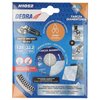 Opakowanie tarczy diamentowej DEDRA H1052 o średnicy 125 mm, z widocznymi informacjami: "max 12 200 min⁻¹, 80 m/s", "125 mm, 22,2 mm", "grubość dysku: 1,2-1,6 mm", oraz przeznaczeniem do cięcia i szlifowania materiałów takich jak beton, kamień, cegła, mar