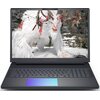 Na zdjęciu widoczny jest laptop z podświetlaną klawiaturą i dużym touchpadem o gradientowym kolorze. Ekran laptopa jest częściowo otwarty, a na nim wyświetlana jest dynamiczna scena z gry.