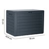 Skrzynia ogrodowa PROSPERPLAST Woodebox MBWL190-S433 190 L Antracyt Materiał Tworzywo sztuczne