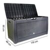 Skrzynia ogrodowa PROSPERPLAST Boxe Rato S433 310 L Antracytowy Materiał Polipropylen