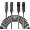 Kabel NEDIS COTH15030GY05 XLR męski - XLR żeński 0.5 m
