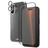 Etui SBS D3O 3w1 do Apple iPhone 16 Przezroczysty + Szkło hartowane + Nakładka na obiektyw