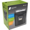 Zielone opakowanie z czarną niszczarką, na którym widnieje napis "Tracer Cutter 2 TRX niszczarka shredder". Dodatkowe informacje to "P-4 Security level", "21 l capacity", "max 10 sheets", a logo producenta to "tracer".