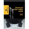 Kabel VGA - VGA GEMBIRD CC-PPVGA-20M-B 20 m Złącza 2x VGA (15-pin) męski