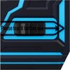 Czarna i niebieska poziomnica laserowa z widocznym logo "POWERLINK by Extralink" na obudowie. Na urządzeniu znajduje się również napis "Please tell it before use."