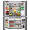 Lodówka HISENSE RQ758N4SGIE1 MD Side by Side No Frost 178.5cm Srebrna Wi-Fi ConnectLife My Fresh Choice Metal Cooling Liczba półek 3