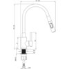 Schemat techniczny przedstawia baterię stojącą z wymiarami: wysokość 250-400 mm, zasięg wylewki 130-380 mm, oraz średnicę montażową Ø49 mm i Ø32 mm. Widoczne są również oznaczenia dotyczące przyłącza G3/8" oraz maksymalna grubość montażu 45 mm.