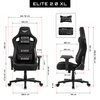 Fotel GAMVIS Elite 2.0 XL Basic Czarny (białe elementy) Regulacja podłokietników Góra - dół