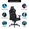 Fotel GAMVIS Elite 2.0 Pro XL Czarny (białe elementy) Zagłówek Tak