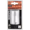 Opakowanie produktu "Otwornica GRAPHITE 56T739" z widocznym napisem "GRAPHITE" oraz oznaczeniem średnicy "ø 43 mm". W tle znajdują się cegły, a na dole opakowania widnieje symbol maksymalnej prędkości "MAX 1200 min⁻¹".