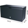 Skrzynia ogrodowa PROSPLAST Boxe Rato Plus MBRP290-S433 290 L Antracytowy Materiał Tworzywo sztuczne