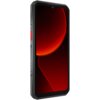 Smartfon z dużym ekranem o przekątnej 6.58 cala, wyświetlający intensywną czerwoną grafikę. Obudowa urządzenia jest solidna, z widocznymi przyciskami i detalami w kolorze pomarańczowym.