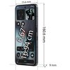 Smartfon w kolorze czarnym z wyświetlaczem o przekątnej 6.67 cala (16.94 cm) i wymiarach 160.6 mm na 75.6 mm oraz grubości 9 mm. Na ekranie widoczne są różne ikony i widżety, w tym symbol słuchawek z napisem "90%", oraz inne elementy interfejsu użytkownik