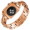 Pasek LUNA do Apple Watch 3/4/5/6/7/8/9/SE/SE 2/SE 2022 (38/40/41mm) A00324 Różowo-złoty Materiał Metal