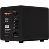 Czarny subwoofer z widocznym panelem tylnym, na którym znajdują się złącza i pokrętła. Na panelu widoczny jest tekst: "Velodyne DB-10", "CE FCC RoHS", oraz "Designed and engineered in Germany".