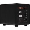 Czarny subwoofer z widocznym panelem tylnym, na którym znajdują się złącza LINE IN, SURROUNDFREE, SPEAKER LEVEL INPUT oraz pokrętła do regulacji VOLUME, PHASE i LOW-PASS FREQUENCY. Na panelu widnieje logo "Velodyne Acoustics", model "DB-10" oraz oznaczeni