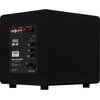 Czarny subwoofer z widocznym panelem tylnym, na którym znajdują się złącza i pokrętła. Na panelu widnieje tekst: "Velodyne DB-12", a poniżej znajdują się różne oznaczenia i informacje techniczne.