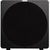 Czarny subwoofer z dużą, okrągłą maskownicą na froncie, wykonany z materiału o drewnopodobnej fakturze. Na górze widoczne jest logo z napisem "velodyne".