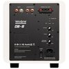 Tył subwoofera z widocznymi złączami i panelami sterowania, w tym wejściami LINE IN i SUBWOOFER/LFE, oraz pokrętłami do regulacji głośności, fazy i częstotliwości dolnoprzepustowej. Na panelu znajduje się logo "Velodyne Acoustics DB-8" oraz oznaczenia cer