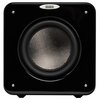Czarny subwoofer o połyskującej powierzchni z widocznym centralnie głośnikiem o teksturowanej membranie. Na górze obudowy znajduje się logo z napisem "Velodyne".