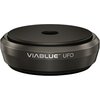 Czarny tłumik drgań o okrągłym kształcie z widocznym napisem "VIABLUE™ UFO" na bocznej powierzchni. Produkt ma gładką, metaliczną powierzchnię z centralnym otworem na górze.