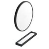 Lustro z półką MUFART 15099 średnica 80 cm Czarny