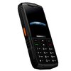 Telefon komórkowy o solidnej, czarnej obudowie z widocznym pomarańczowym przyciskiem bocznym. Na ekranie wyświetlony jest obraz Ziemi z kosmosu, a poniżej znajduje się logo "HAMMER" oraz klawiatura numeryczna z białymi cyframi i symbolami.