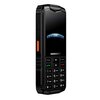 Telefon komórkowy w kolorze czarnym z wyraźnie widocznym logo "HAMMER" na dole ekranu. Urządzenie posiada fizyczną klawiaturę numeryczną z białymi cyframi i literami oraz przyciski nawigacyjne.