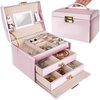 Szkatułka na biżuterię BEAUTYLUSHH 6400 Różowy Materiał MDF
